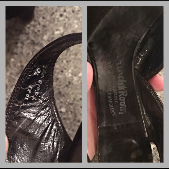 1940's Suede Slingback Cage Heels - Picture 5 of 6